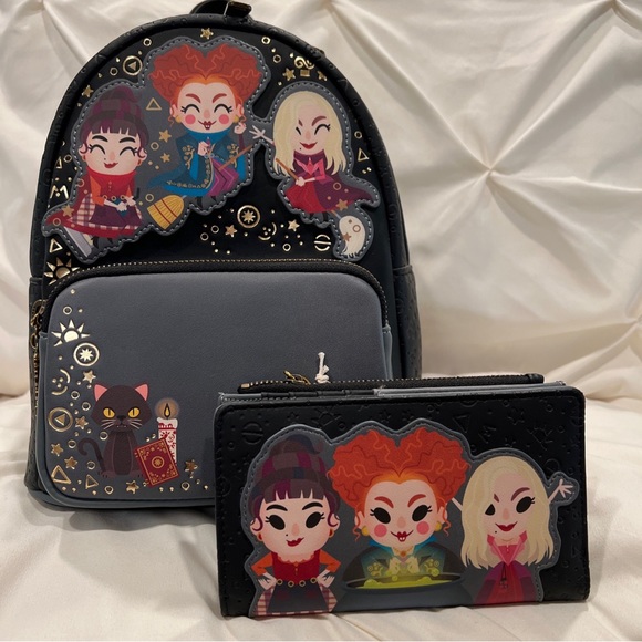 Loungefly Handbags - Loungefly Disney Hocus Pocus Chibi Backpack & Wallet NWT 🧙‍♀️ 🧙 🧙‍♀️